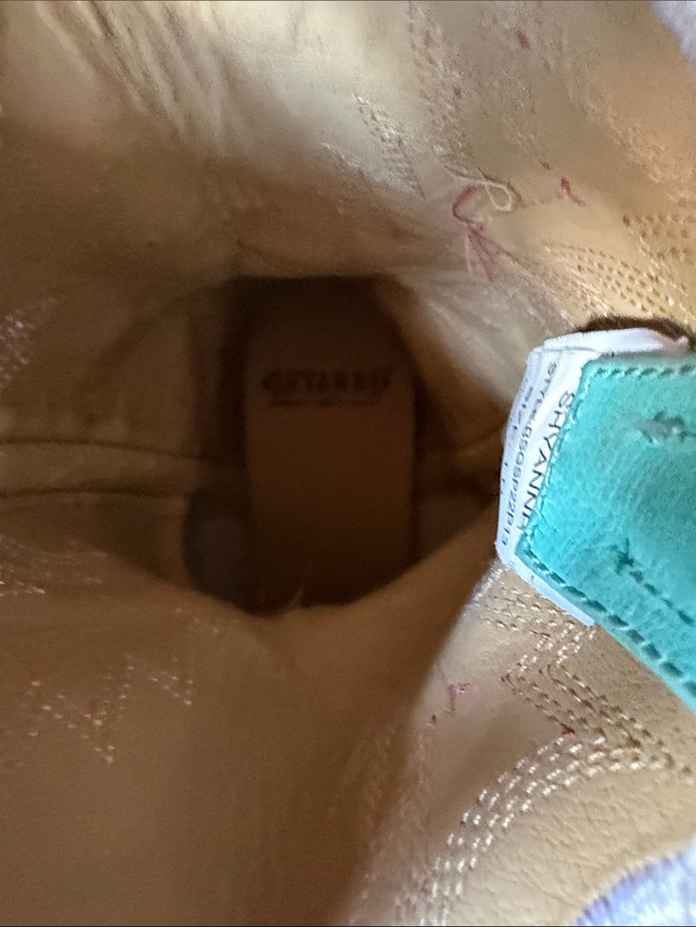 Shyanne Turquoise and Brown Kids Cowboy Boots - Picture 2 of 7